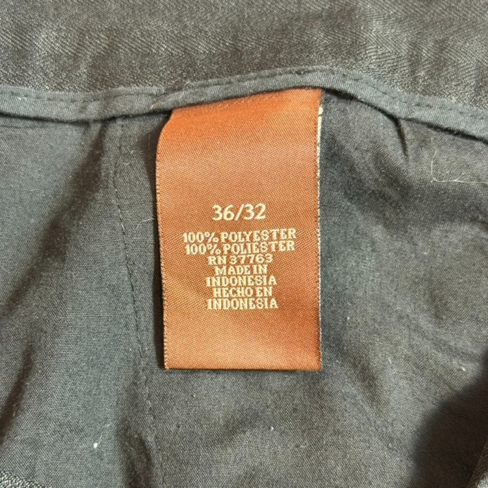 Perry Ellis Mens 36x32 Black Flat Front Dress Pants Slacks 49MB9016 - Picture 4 of 11